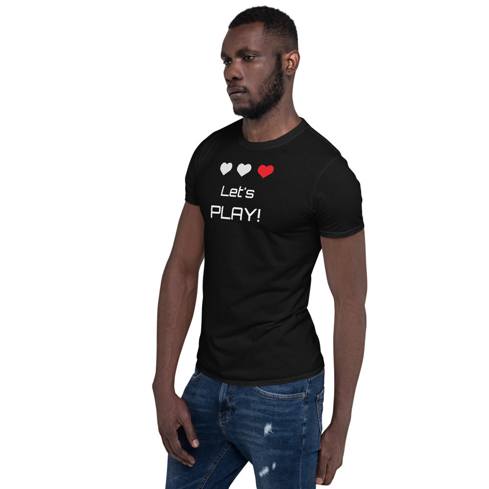 Let's Play Gamer Casual Short-Sleeve T-Shirt Men’s, Women’s, Unisex