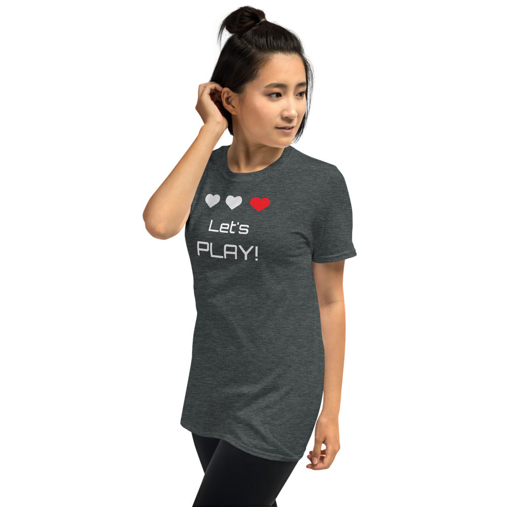 Let's Play Gamer Casual Short-Sleeve T-Shirt Men’s, Women’s, Unisex