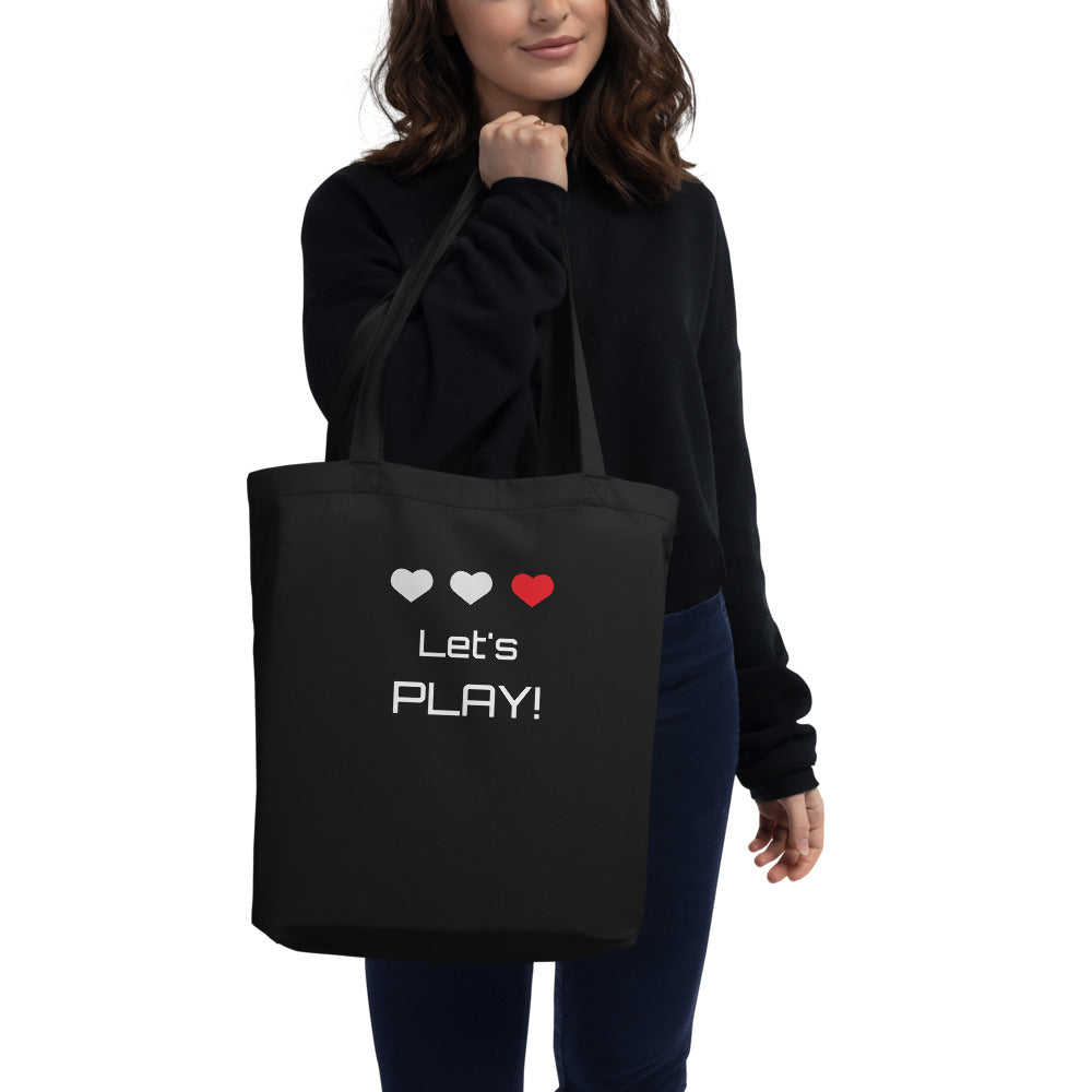 Let's Play Gamer Organic Canvas Tote Bag