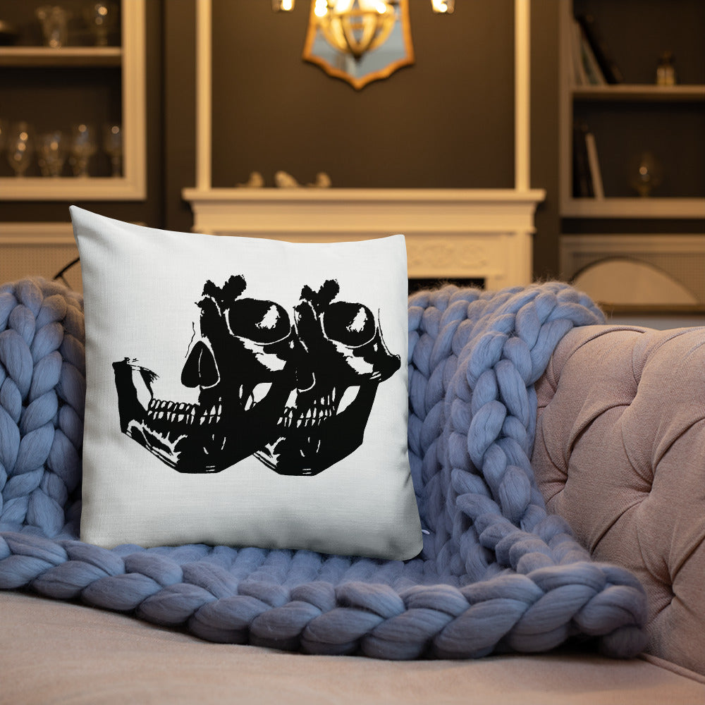 Shady Skull Premium Throw Pillow