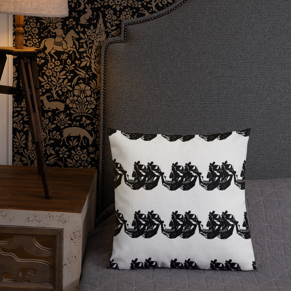 Shady Skull Premium Throw Pillow