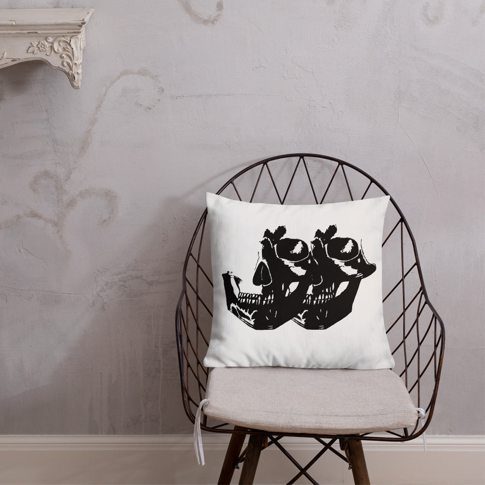 Shady Skull Premium Throw Pillow