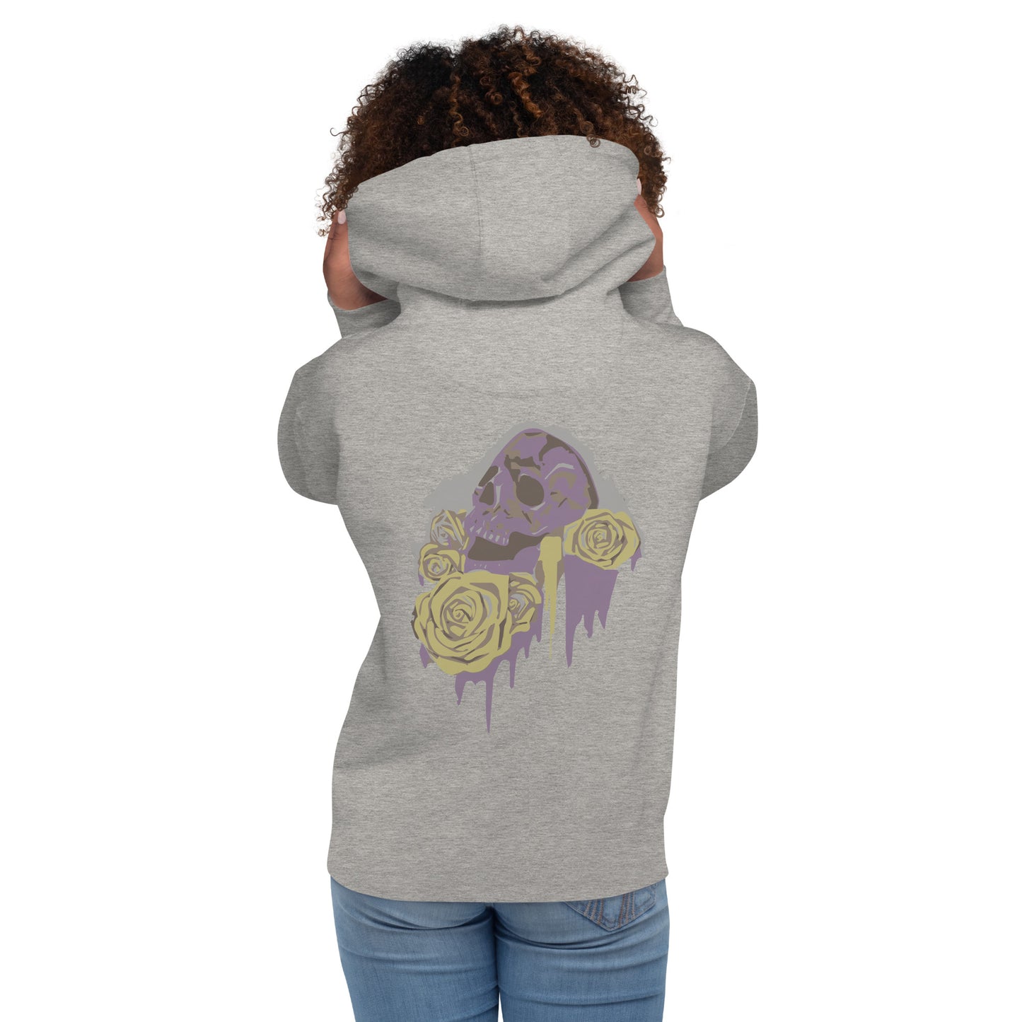 Skull 'N' Roses Fleece Hoodie Mens/Womens/Unisex
