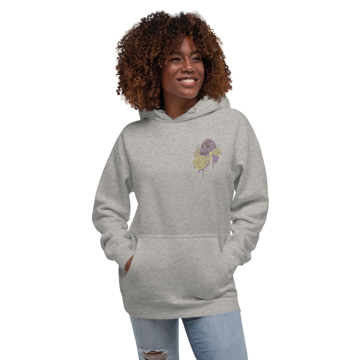 Skull 'N' Roses Fleece Hoodie Mens/Womens/Unisex