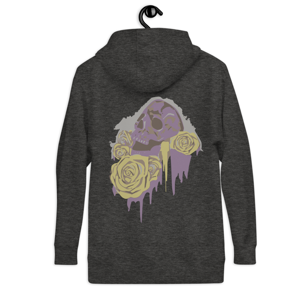 Skull 'N' Roses Fleece Hoodie Mens/Womens/Unisex