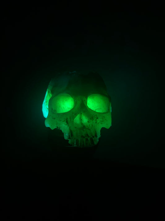 Zombie Skull Blacklight Glow in the Dark Ring or Candle Holder