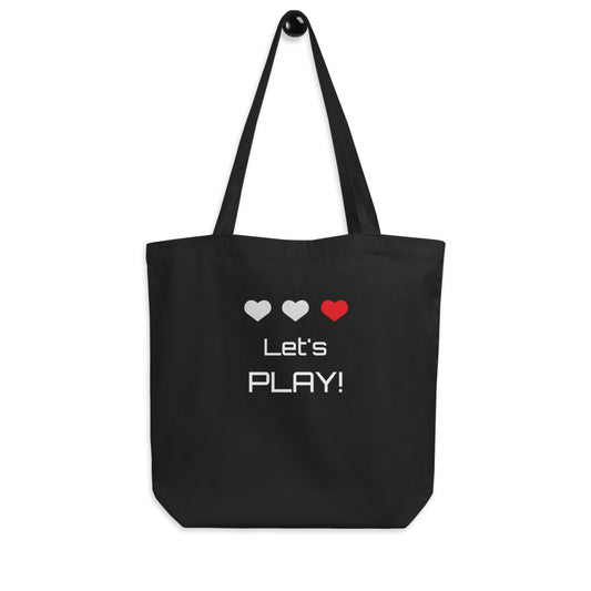 Let's Play Gamer Organic Canvas Tote Bag